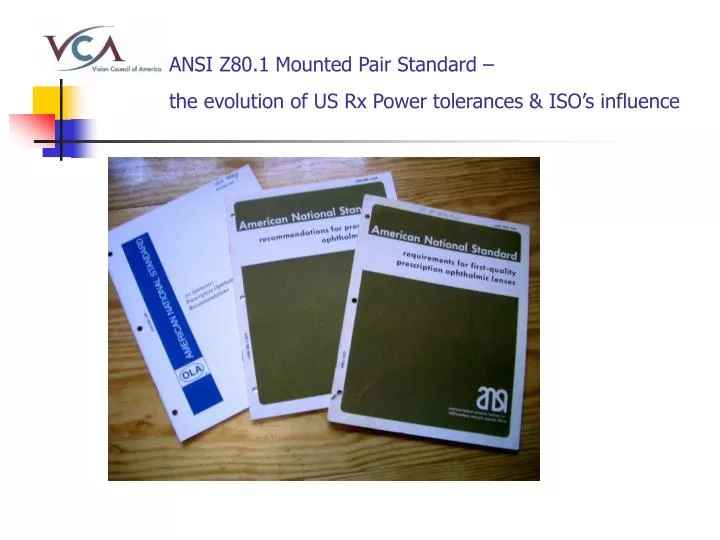 ansi z80 1 mounted pair standard the evolution of us rx power tolerances iso s influence