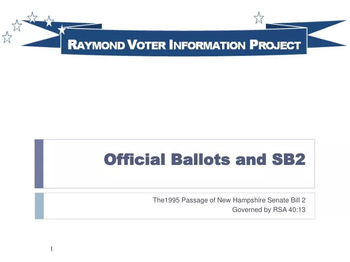 official ballots and sb2