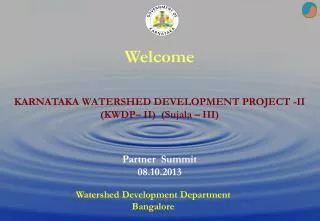 Watershed Development Department Bangalore