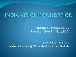 INDIA VISION FOUNDATION