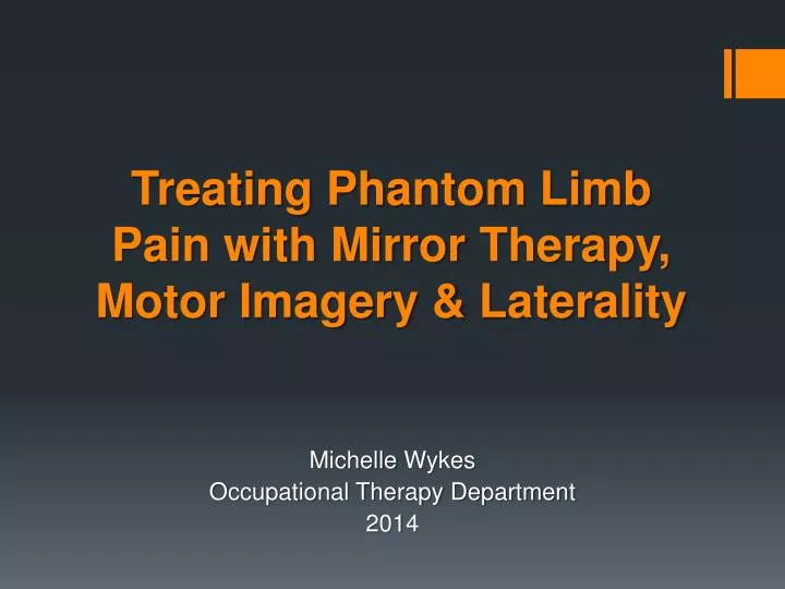 treating phantom limb pain with mirror therapy motor imagery laterality