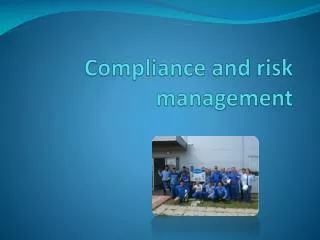 compliance and risk management