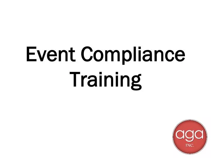 event compliance training