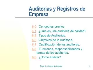 auditorias y registros de empresa