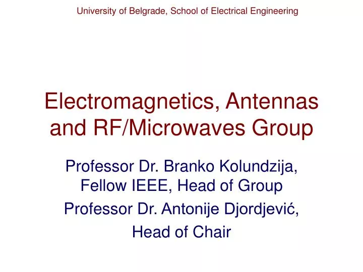 electromagnetics antennas and rf microwaves group