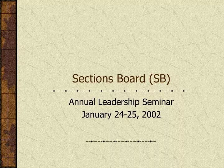 sections board sb