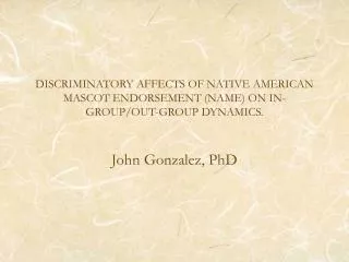 John Gonzalez, PhD