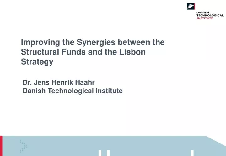 improving the synergies between the structural funds and the lisbon strategy