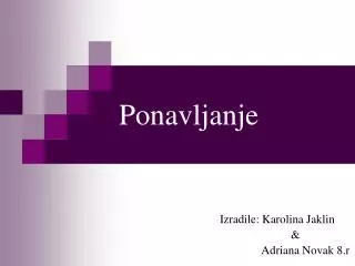 ponavljanje