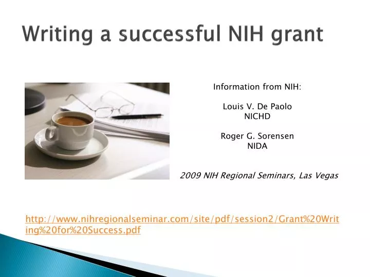 writing a successful nih grant