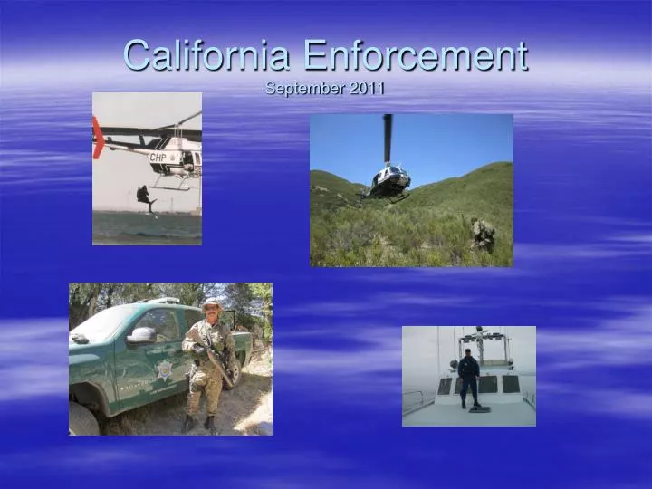 california enforcement september 2011