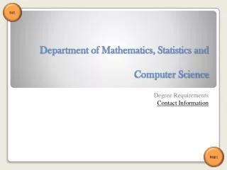 department of mathematics statistics and computer science