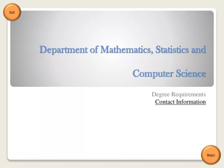 department of mathematics statistics and computer science