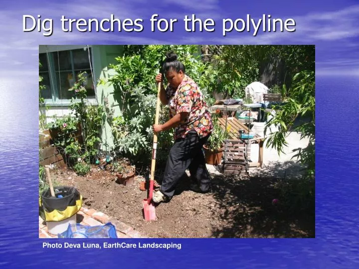 dig trenches for the polyline
