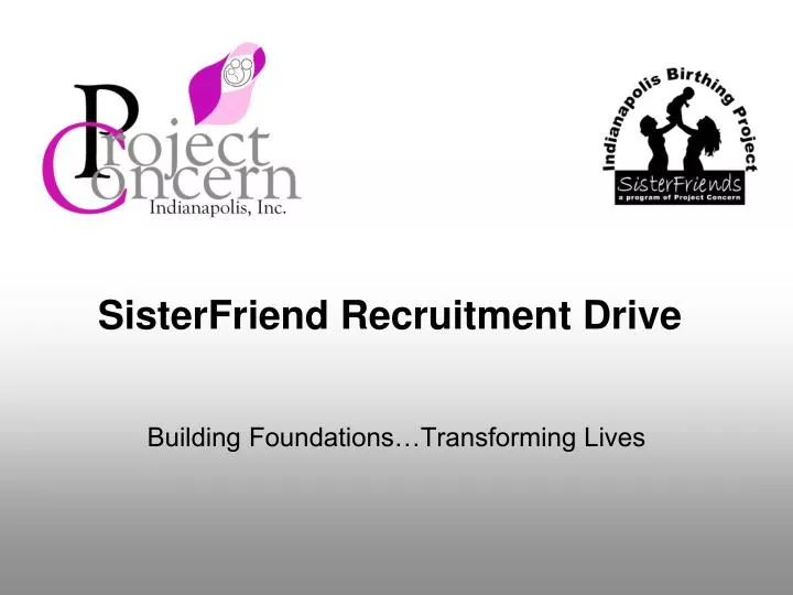 sisterfriend recruitment drive