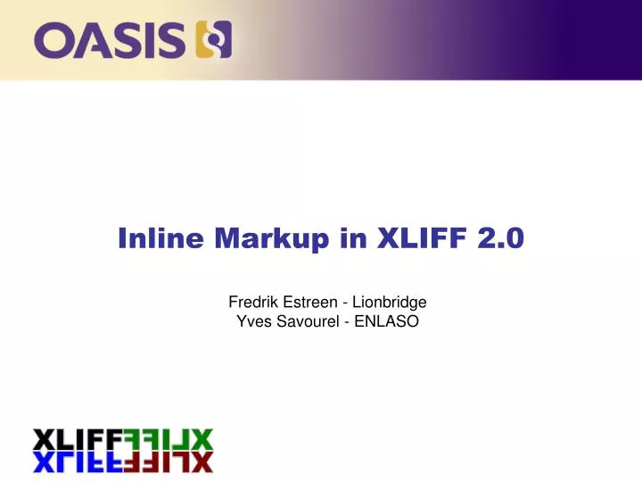 inline markup in xliff 2 0