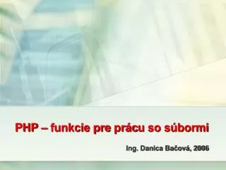 php funkcie pre pr c u so s bormi
