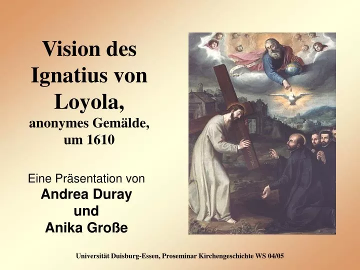 vision des ignatius von loyola anonymes gem lde um 1610