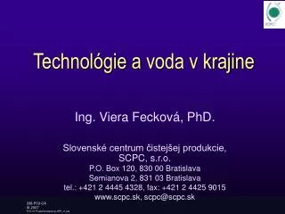 technol gie a voda v krajine