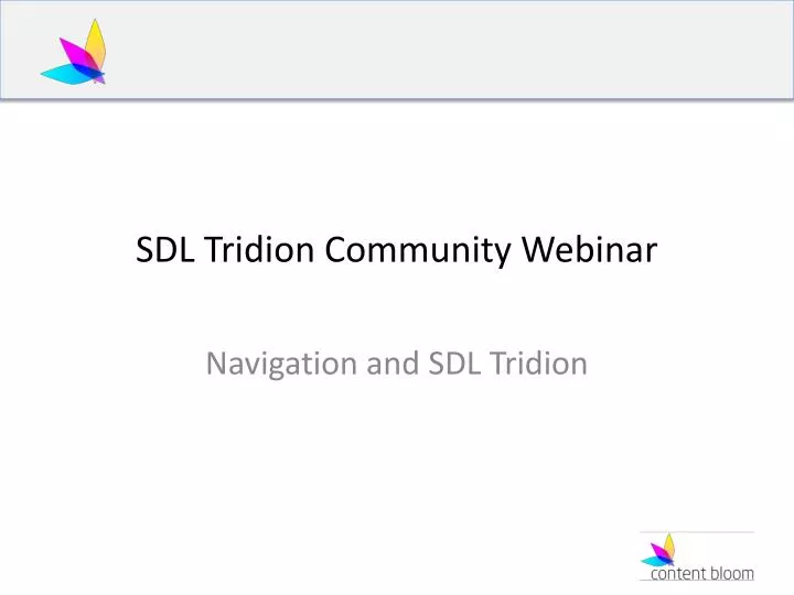 sdl tridion community webinar