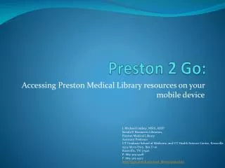 Preston 2 Go: