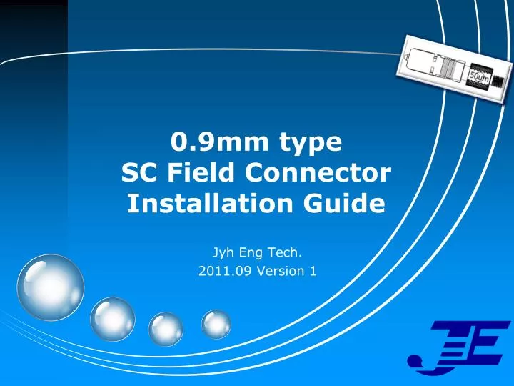 0 9mm type sc field connector installation guide