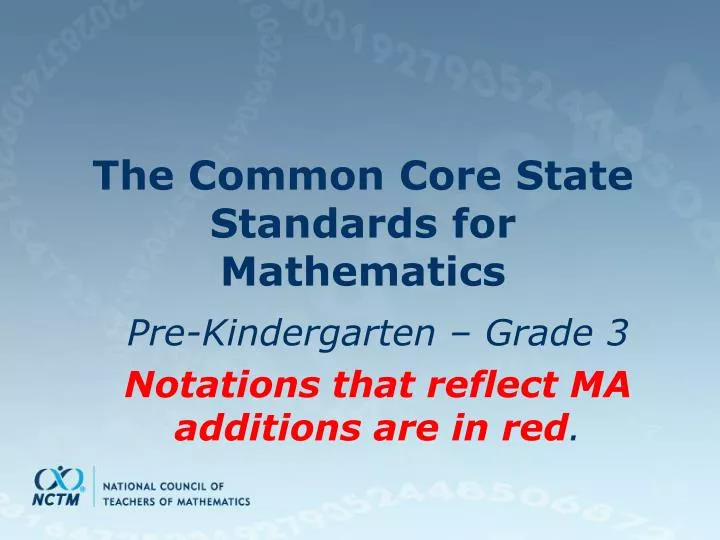 the common core state standards for mathematics