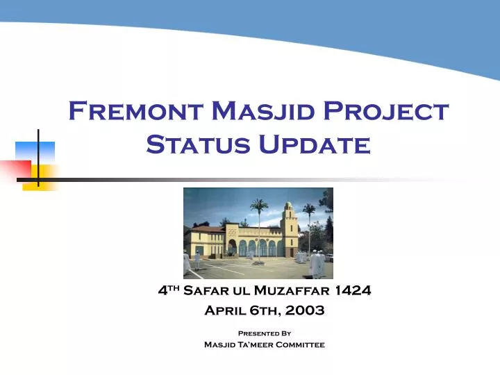 fremont masjid project status update