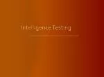 Intelligence Testing - slide 1