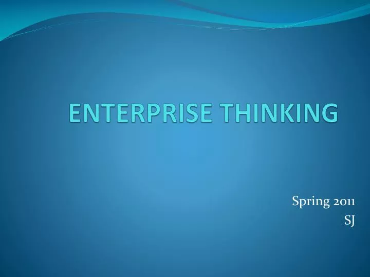 enterprise thinking