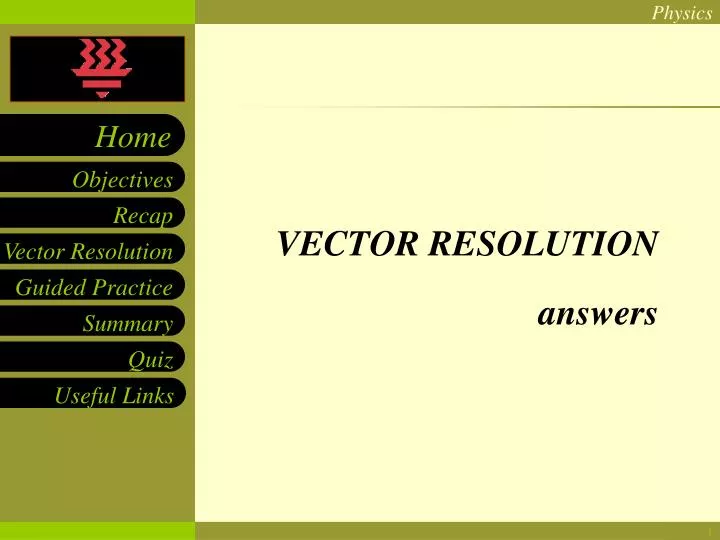 vector resolution answers