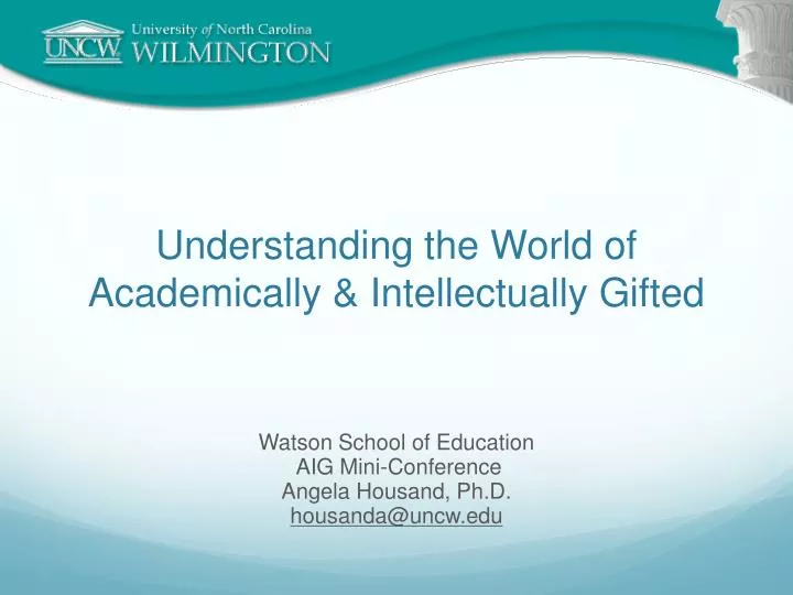 understanding the world of academically intellectually gifted