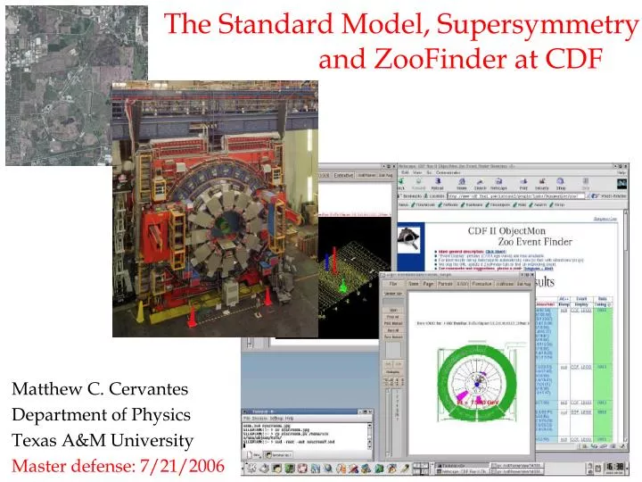 the standard model supersymmetry and zoofinder at cdf