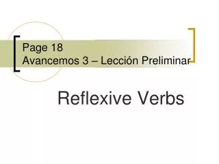 page 18 avancemos 3 lecci n preliminar