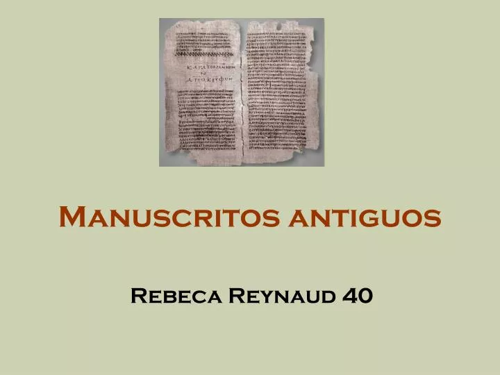 manuscritos antiguos