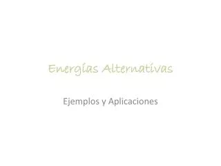 energ as alternativas