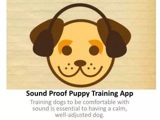 Sound Proof Puppy Training App