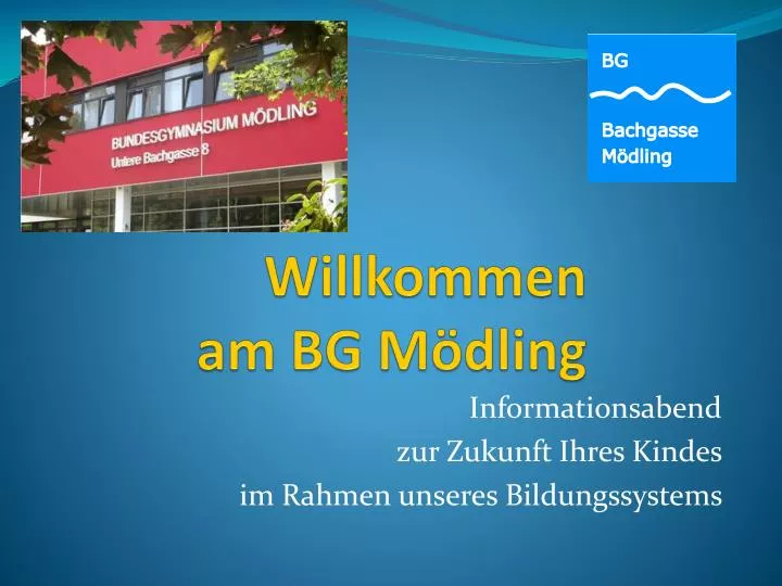 willkommen am bg m dling