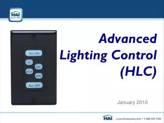 Advanced HAI Lighting Control (HLC)