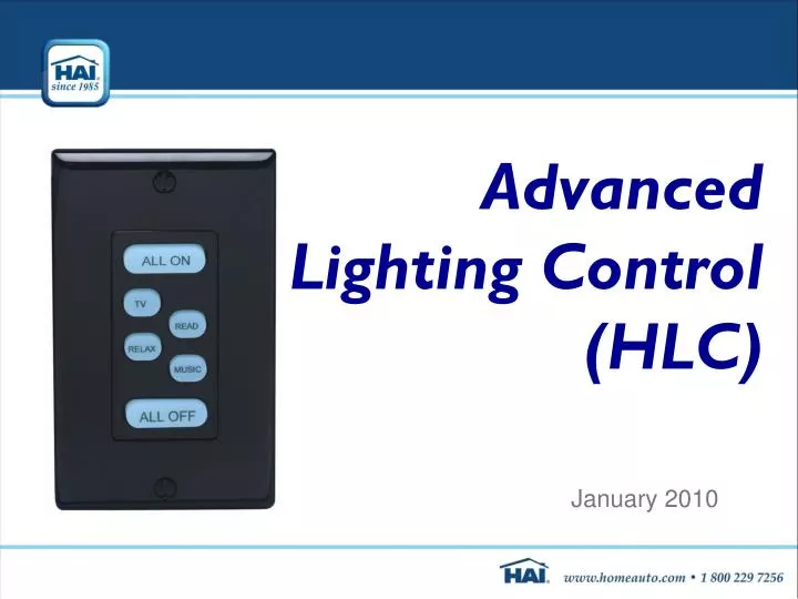 advanced hai lighting control hlc