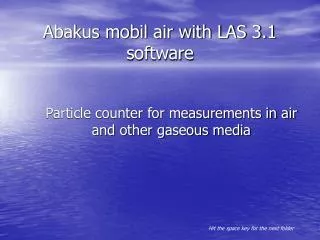 Abakus mobil air with LAS 3.1 software