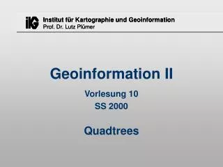 geoinformation ii