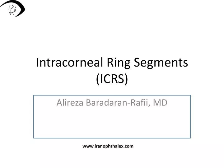 intracorneal ring segments icrs