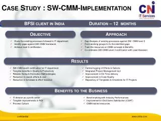 Case Study : SW-CMM-Implementation