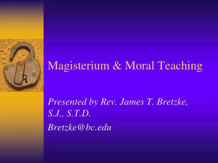 magisterium moral teaching