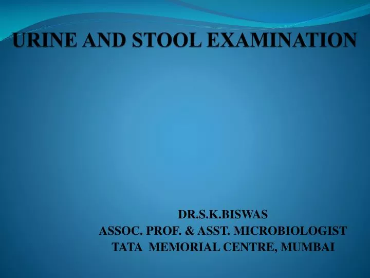 urine and stool examination