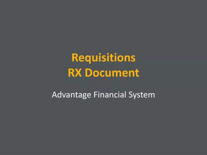 requisitions rx document