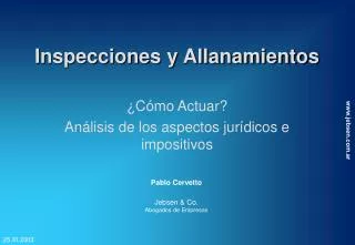 inspecciones y allanamientos