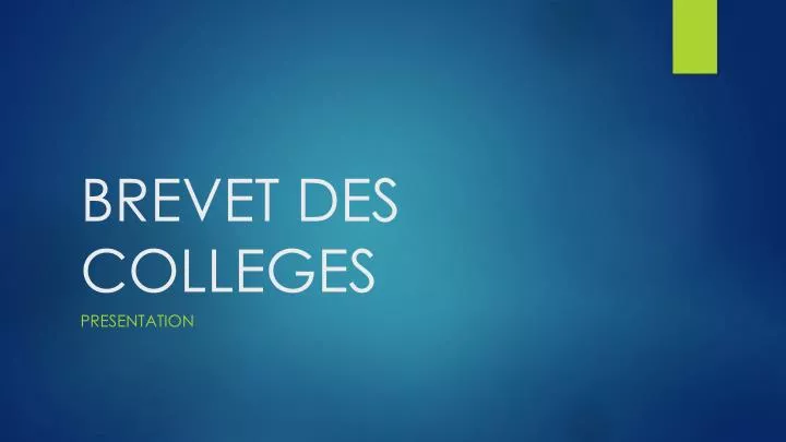 brevet des colleges