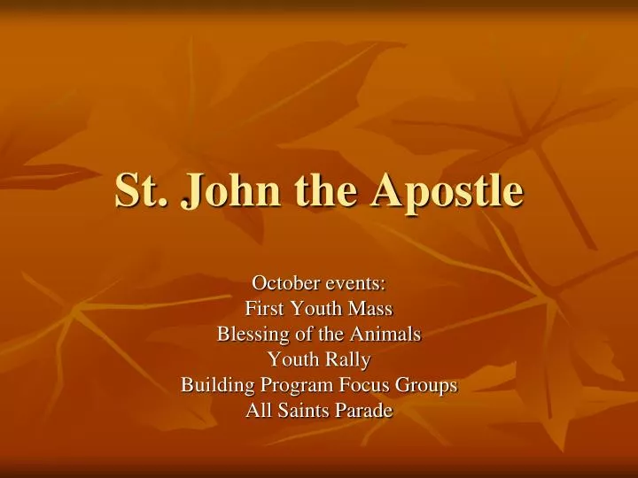 st john the apostle